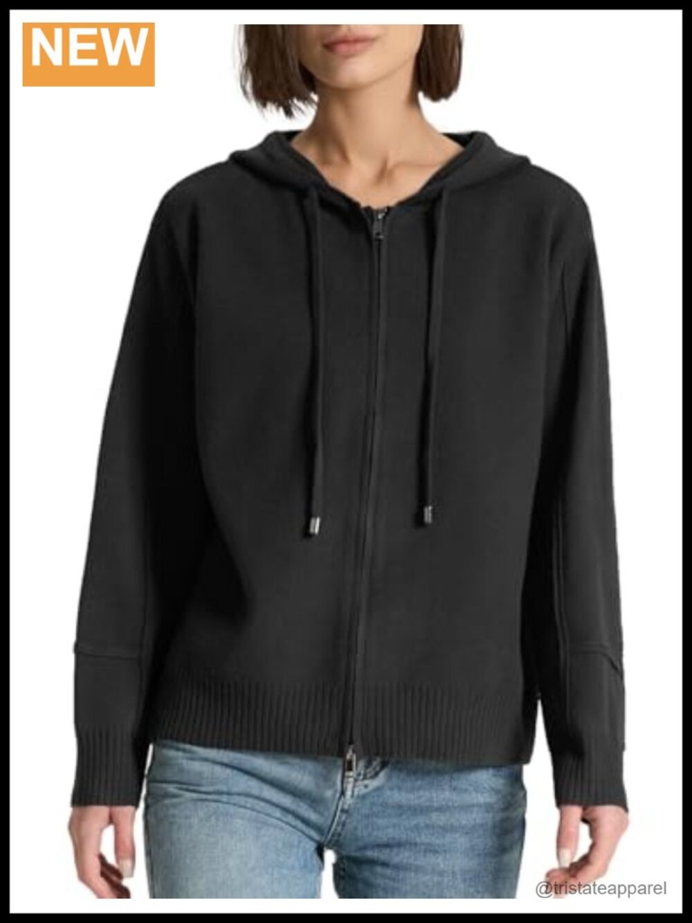 Women's Zip Up Hoodie Cardigan Soft Knit Long Sleeve Drawstring Oversized